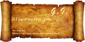 Gligorovics Ida névjegykártya