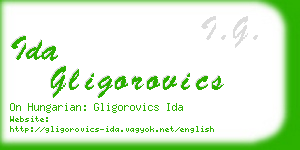 ida gligorovics business card